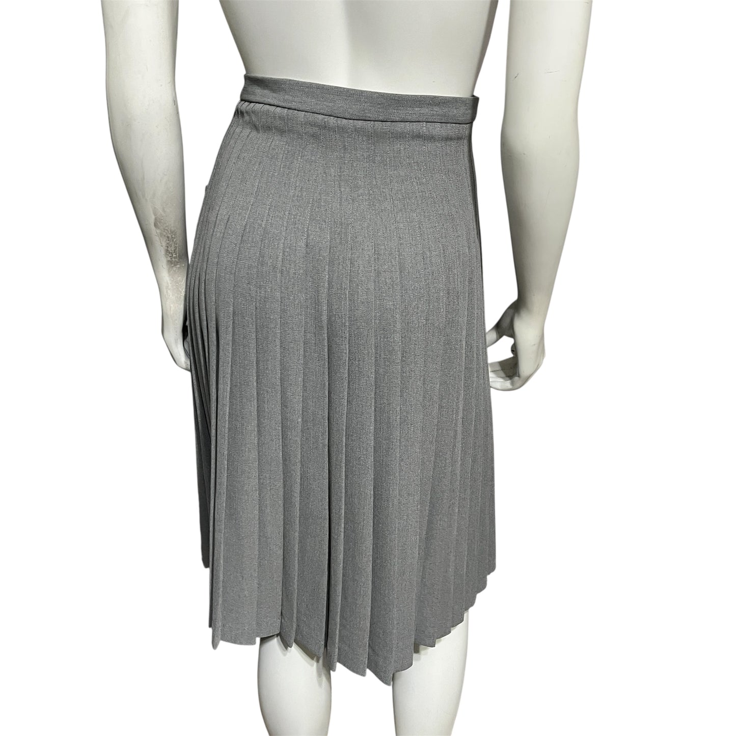 Samantha Taylor Gray A-Line Pleated Skirt Sz-6