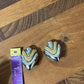 Vintage Silver and Gold Heart Earrings