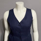 CH Signature Navy  Linen Cotton Maxi Sleeveless Button Front Dress Sz-Small