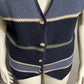 Express Tricot Women’s Cotton Ramie Striped Vest Sz-Large