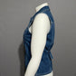 Eddie Bauer Blue Denim 100% Cotton Sleeveless Vest Sz-Medium