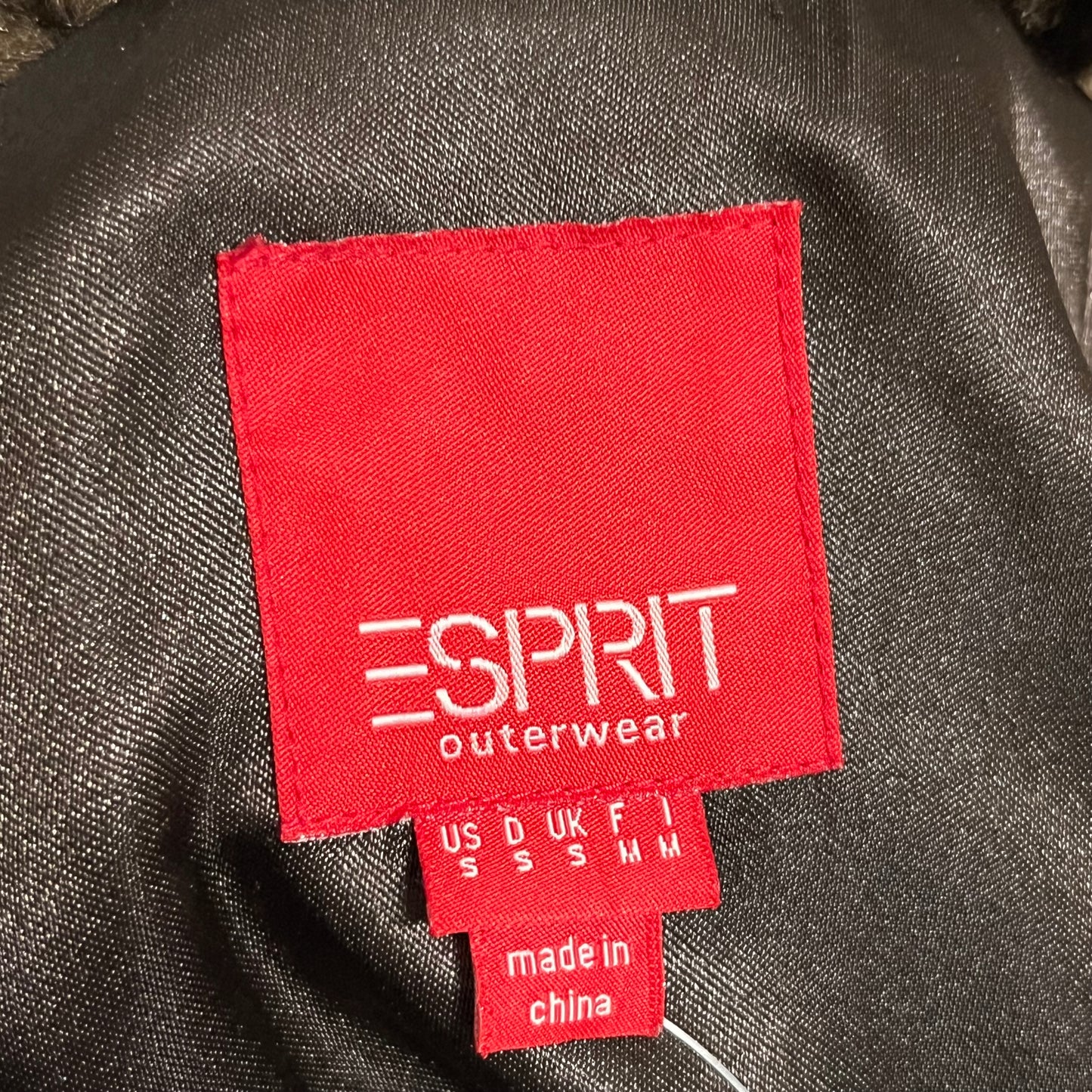 Esprit Chocolate Brown Faux Fur Jacket Sz-Small