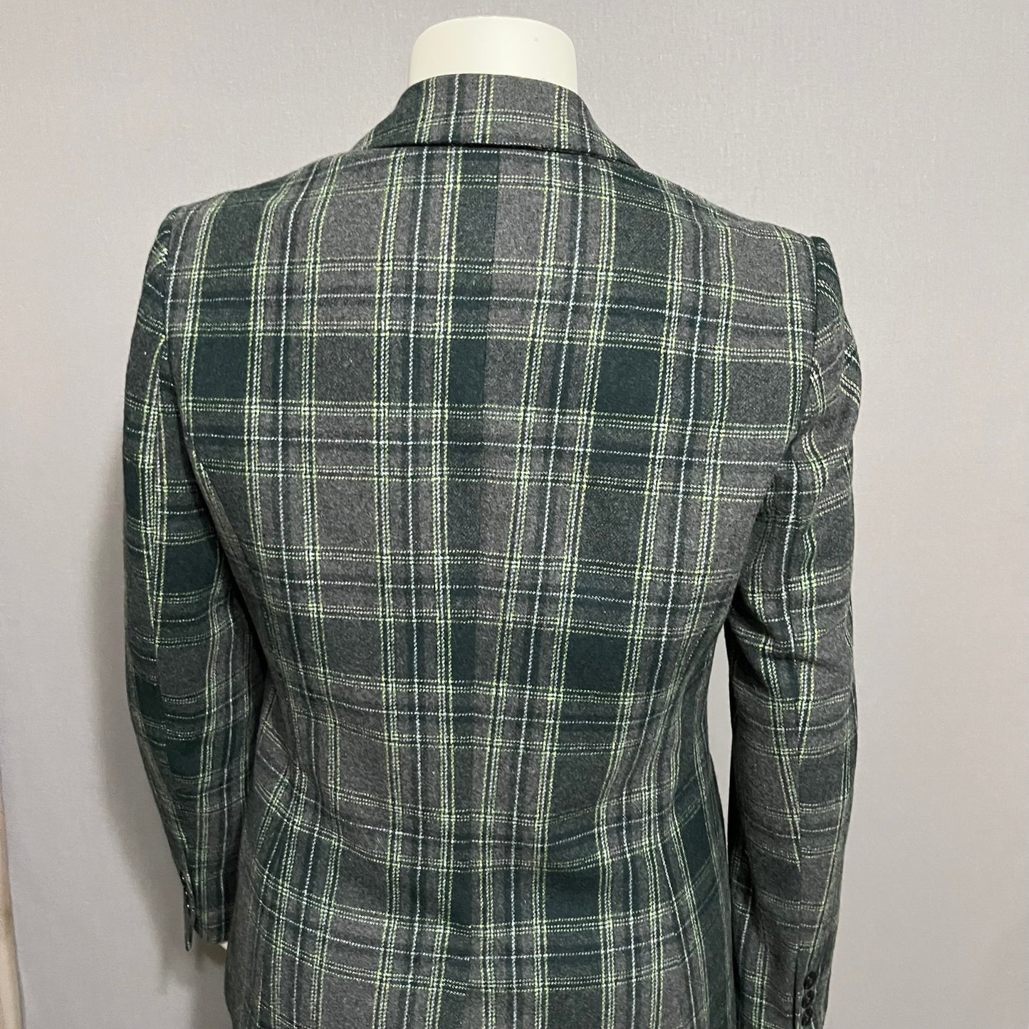 Chadwicks Green Plaid Wool Blend Blazer Sz-12