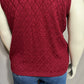 Women’s Sweater Sleeveless Vest Sz-XL Maroon Cotton