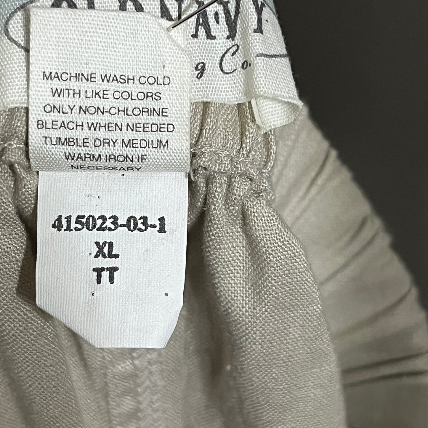 Old Navy 100% Linen Women’s Casual Pants Elastic Waist Sz-XL