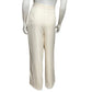 Lauren Ralph Lauren Cream 100% Silk Wide Leg Trousers Sz-12