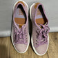 Frye Gia Canvas Low Lace Lilac Multi Sneakers Sz-8