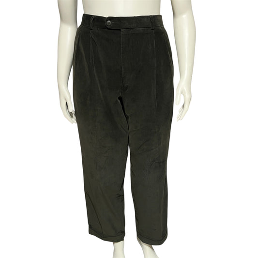 Linea Naturale Cashmere Olive Green Corduroy Pants Unisex Sz-36 or Large