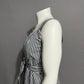 The Royal Standard Gray 100% Cotton Striped Dress Tie Waist Sz-Medium