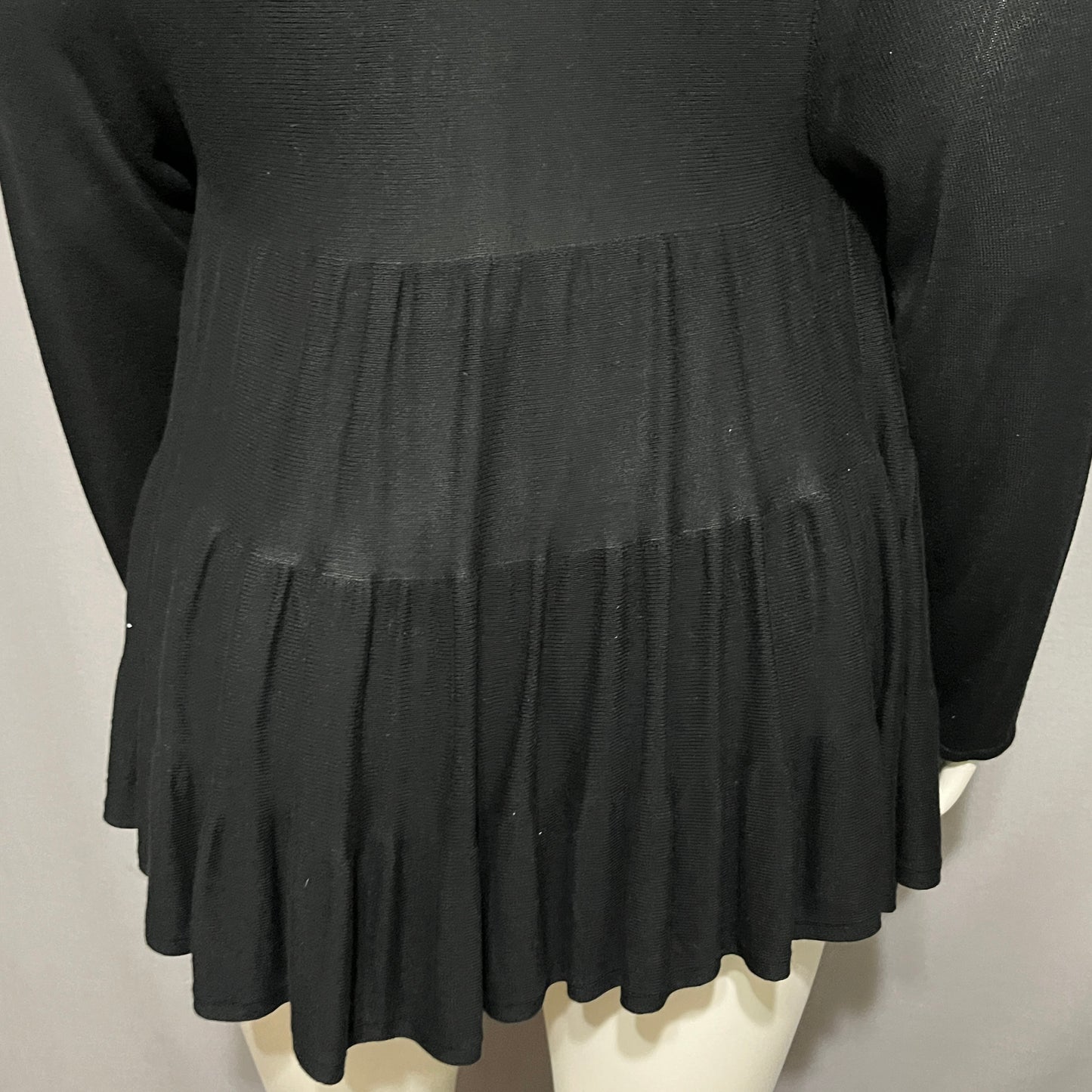 Joseph A Black Open 3 Tiered Cardigan Sz-XL