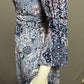 Boston Proper Blue & Pink Paisley Fit N Flare Dress Sz-Xtra Small