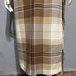 Talbots 100% Lambswool Plaid Wrap Quilted Brown Cream Skirt Sz-14W