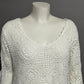 JL Studio Crochet Womens Cotton Boho Flared Sleeve Sweater Sz-Xtra Large