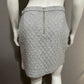 Hinge Gray Quilted Cotton Skirt Sz Medium