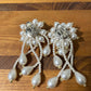 Vintage Pearl Cluster Clip On Earrings