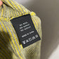 Foil Cozy Mustard Gray Ribbed Mock Neck Sweater Sz-Large