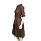 Coldwater Creek Chocolate Brown Shirt With Belt Dress Sz-6