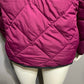 Lands End Pink Puffer Zip Up Bomber Quilted Jacket Sz-XL (18)