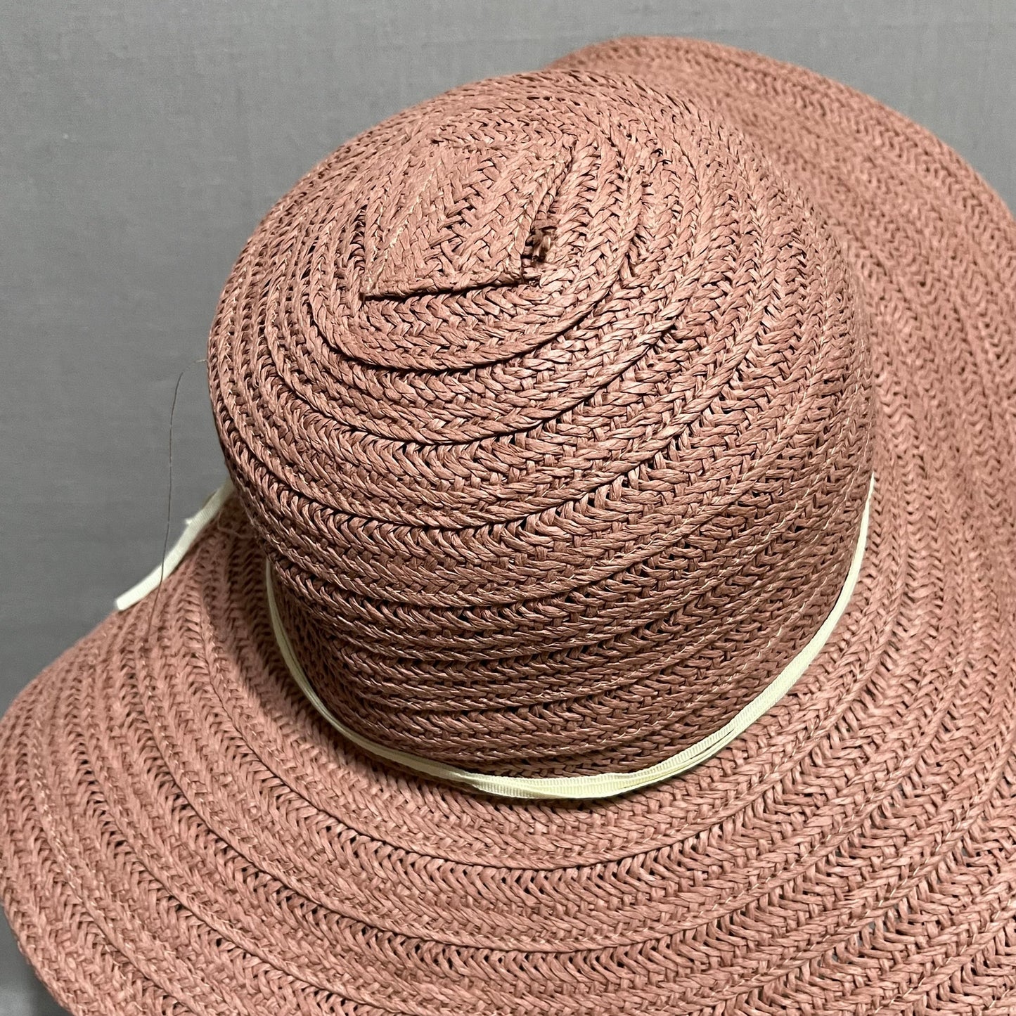 Lauren Conrad Blush Pink Paper Straw Floppy Sun Hat Sz-One Size