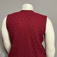 Women’s Sweater Sleeveless Vest Sz-XL Maroon Cotton