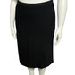 Vintage Santana Knit Black Pull On Pencil Skirt Sz-Large