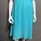 Eileen Fisher Blue Linen Flare Dress Sz-Medium