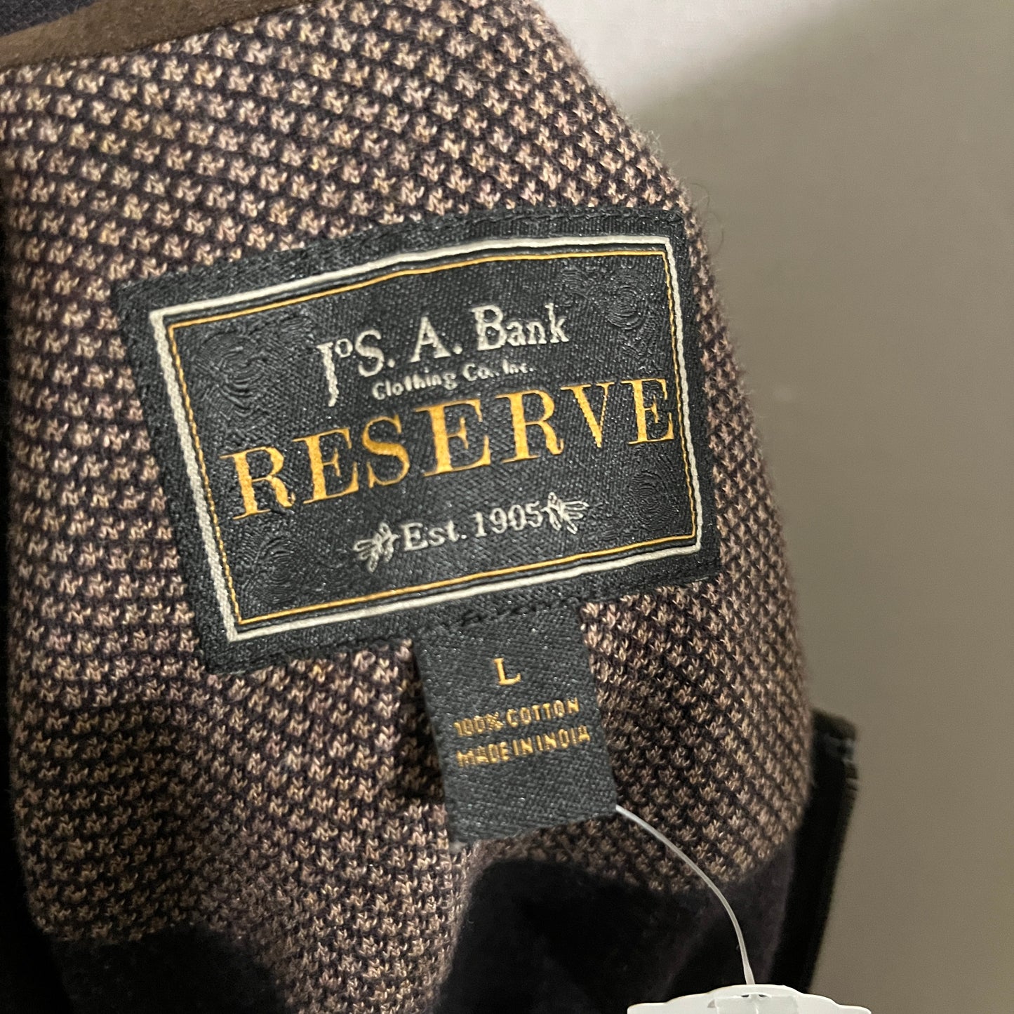 Jos. A. Bank Men's Dark Brown Zip-Up Sweater