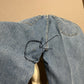 Faconnable Light Blue Denim with Tan Patch Straight High Rise Jeans Sz-14