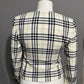 Liz Claiborne Cream and Black Plaid Blazer