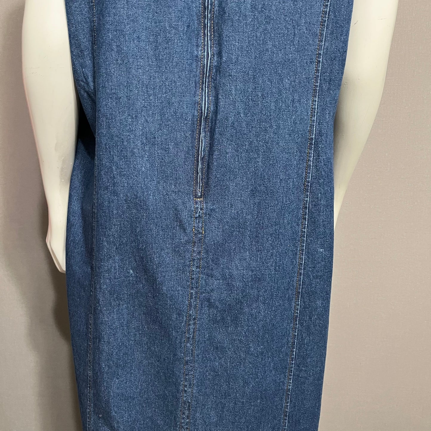 Expressions Denim With Split MIDI Dress Sz-1X