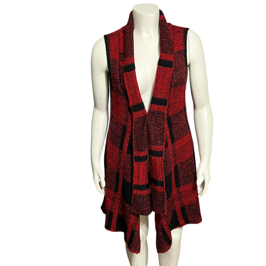 Joseph A Red and Black Knit Cardigan Sz-Large