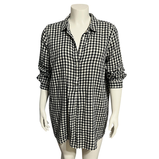 J.Jill 100% Cotton Gingham Tunic Top Sz-XL