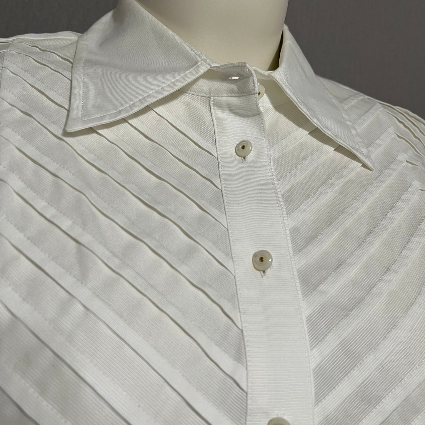 Jones New York Pintucked Peplum 100% Cotton Shirt Sz-2X