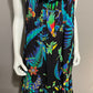 Neiman Marcus Vintage Parrot Artsy Print Cotton Dress Sz-Large