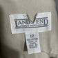 Lands End 100% Cotton Button Front Shirt Long Duster Sz-!2