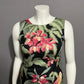 Vintage Tommy Bahama Tropical Parrot Print 100% Silk Floral Maxi Dress Sz-10