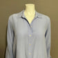 Everlane Light Blue Silk Like Button Front Blouse Sz-6