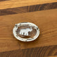 Vintage Silver Elephant in a Clear Surrounded Closure Brooch