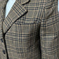 Jones New York Brown Plaid Academia 3 Button Front Blazer Sz-10
