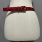 Belto Vintage Red Embossed  Textured Genuine Leather Belt Sz-Medium