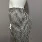 Carlisle Houndstooth Pencil Knee Length Wool Skirt Sz-6