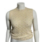 Sears Cream Sleeveless Sweater with Embellishments
