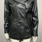 Jaqueline Ferrar Genuine Lambskin Leather Double Breasted Jacket Sz-Medium