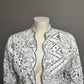 Chicos Women’s Cotton Jacket Embroidered Eyelet Scalloped Edge Sz-2 Medium