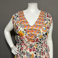 Angie 100% Rayon Floral Sleeveless Drawstring Fit & Flare Sz-2X