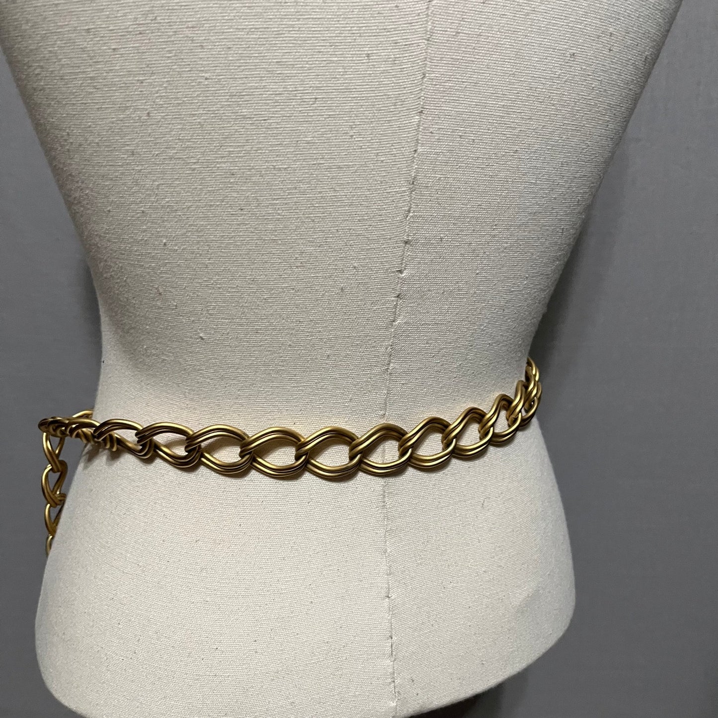 Vintage Gold & Black Chain Link Belt Sz-Large