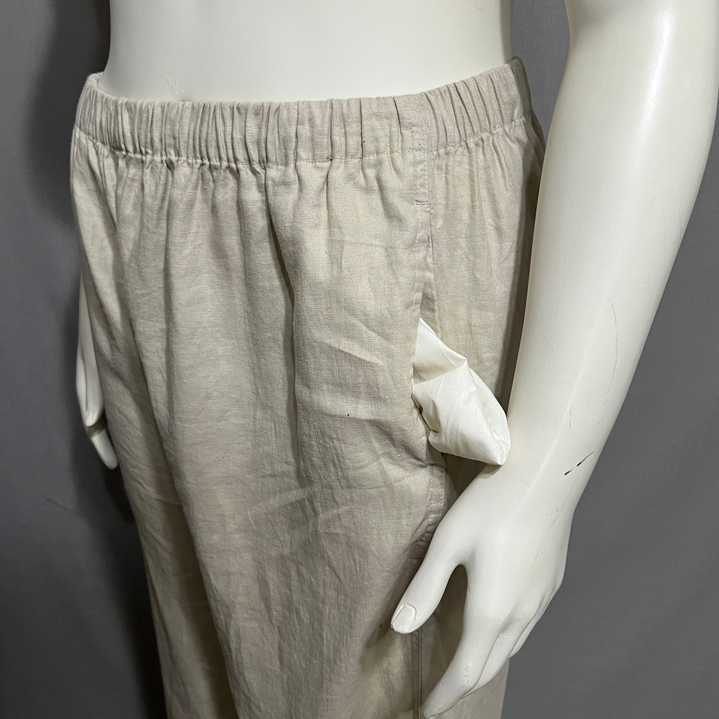 Old Navy 100% Linen Women’s Casual Pants Elastic Waist Sz-XL