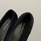 Enzo Angiolini Velvet Floral Embroidered Square Toe Ballet Flats Sz-8 1/2