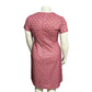 Vintage Pink Short Sleeve Knit Artsy Fit & Flare Dress Sz-1X