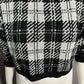 Vintage America Black and White Checkered Sweater